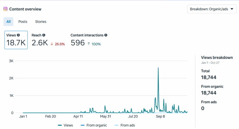 instagram content overview